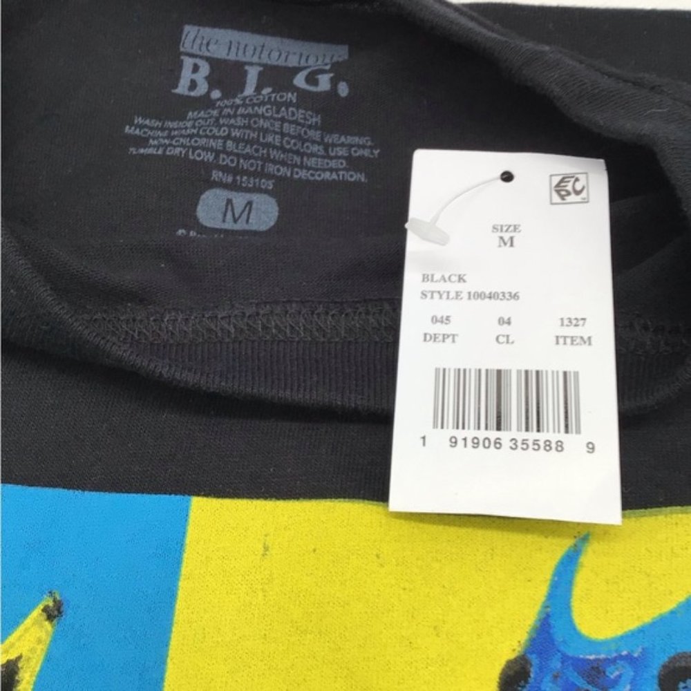 🟤 The Notorious B.I.G Men’s Multi-Colored Crown Graphic Tee - Picture 2 of 3